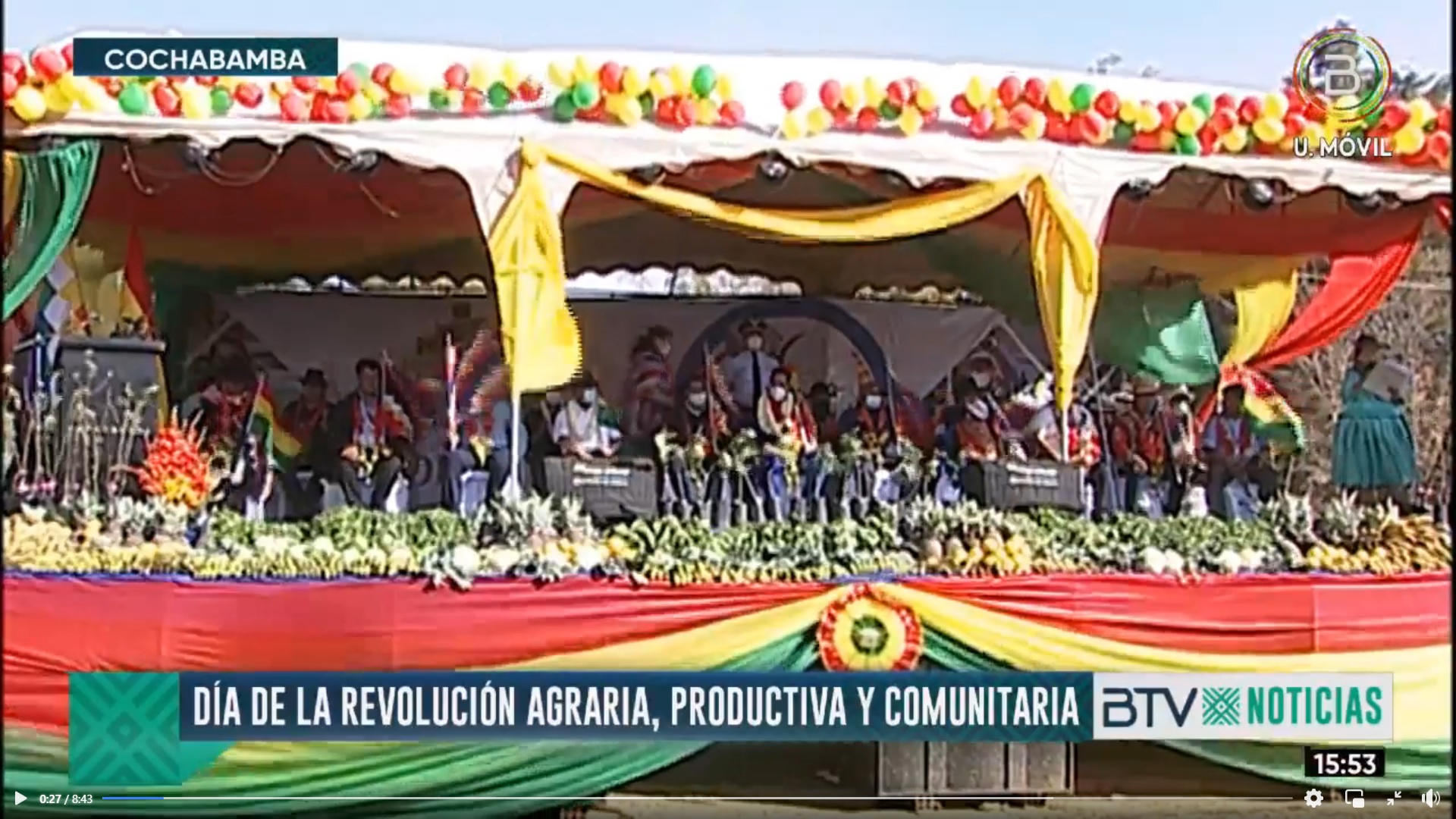 En una masiva concentración, el Presidente celebra en Ucureña el Día de la Revolución Agraria (adelanto)