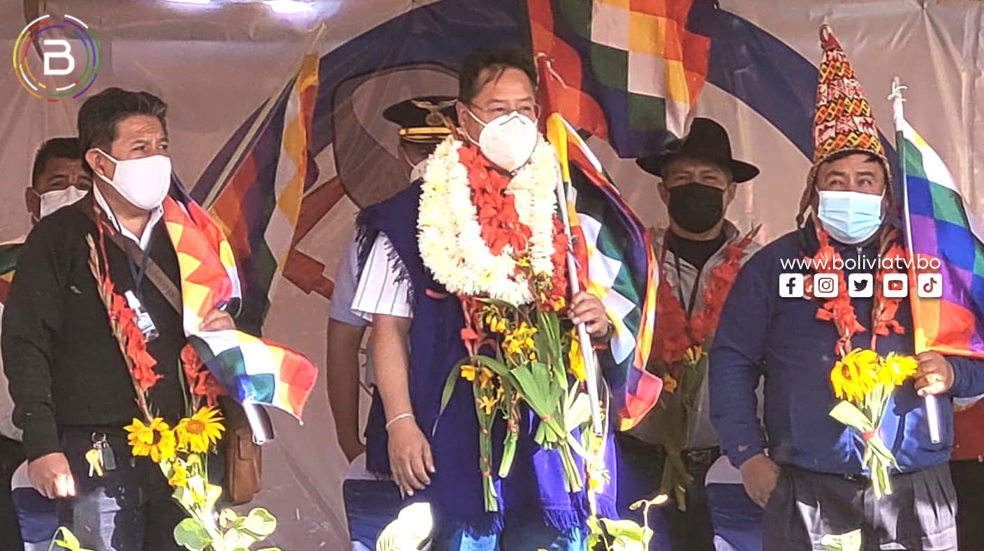 En Ucureña, Arce compromete terminar saneamiento de tierras y lucha contra avasallamientos