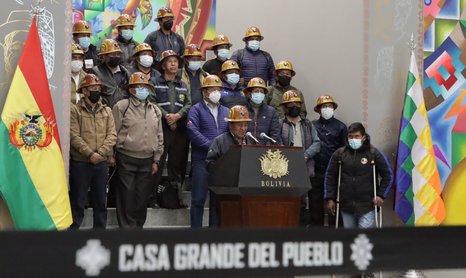Cooperativistas mineros expresan respaldo a la gestión del presidente Arce