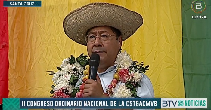 Presidente inaugura el II congreso de la Confederación de Trabajadores Gremiales de Bolivia (adelanto)