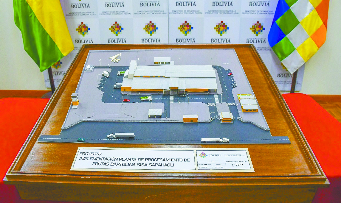 Presidente colocará la piedra fundamental de la planta frutícola Bartolina Sisa