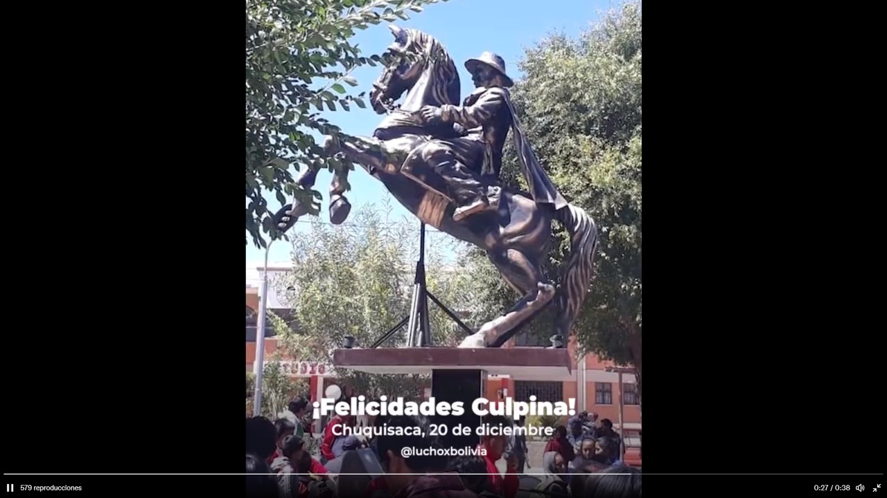 El presidente Arce saluda a municipio Culpina en Chuquisaca por su aniversario 62