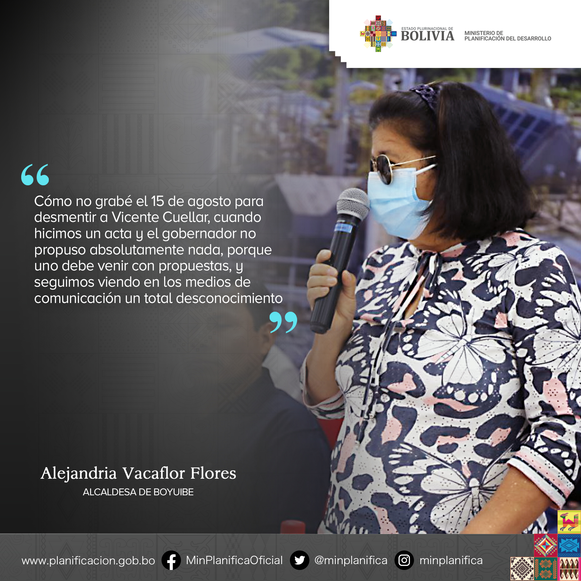 Alcaldesa de Boyuibe llama mentiroso a Cuellar y revela que Camacho no propuso nada en la reunión del 15 de agosto