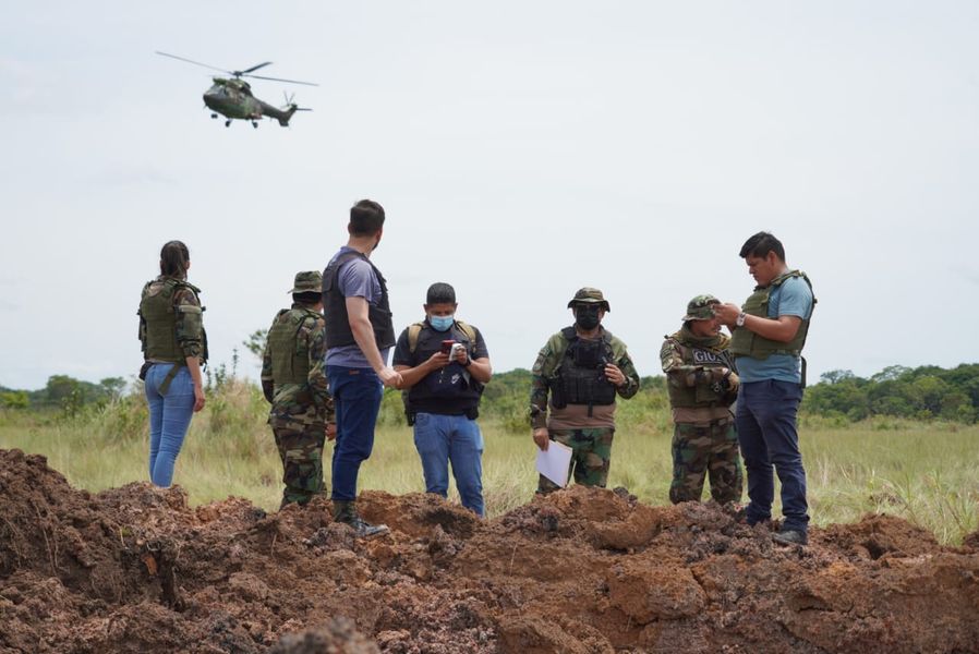 FELCN destruye cinco pistas clandestinas utilizadas para el narcotráfico en el norte de La Paz