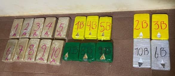 Umopar incauta 20,6 kilos de pasta base de clorhidrato de cocaína en Pando