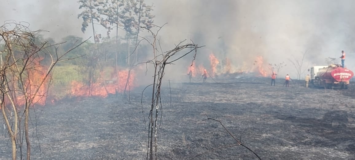 Defensa Civil monitorea los incendios forestales en el oriente boliviano