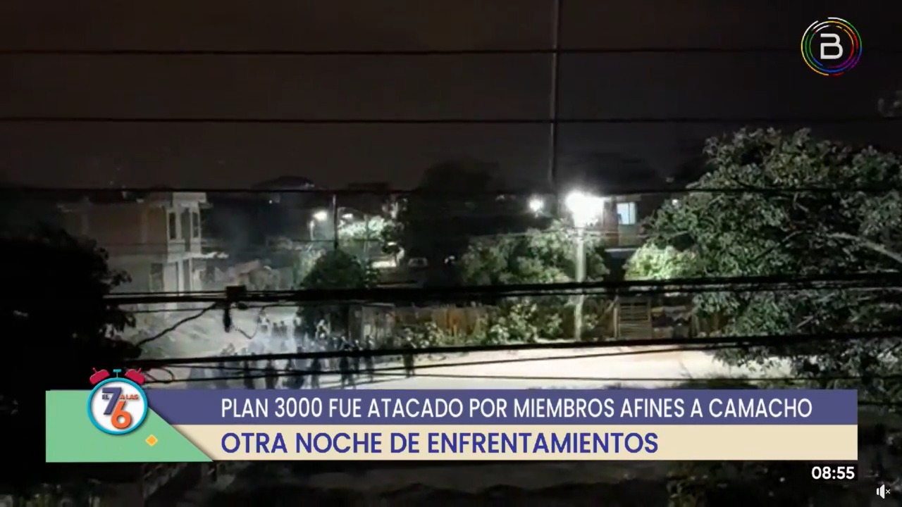 Retornó la violencia a Santa Cruz, se registraron enfrentamientos en el Plan 3000