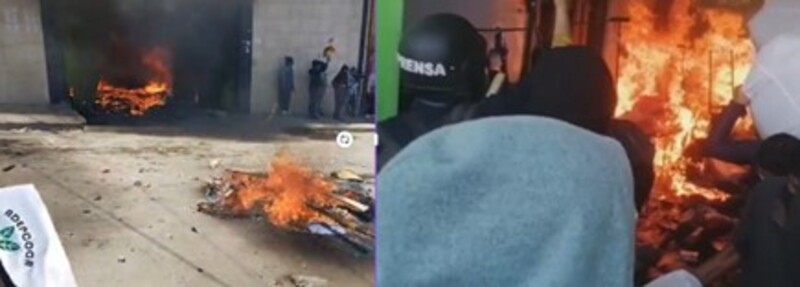 Arde mercado de coca, se registran enfrentamientos y encapuchados infunden miedo en Villa Fátima