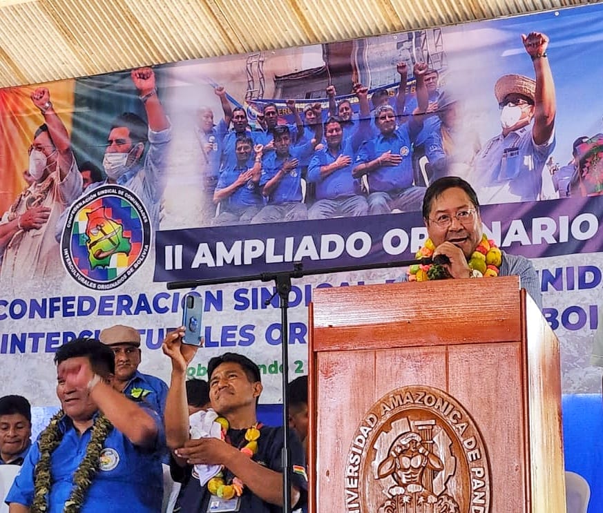 Presidente Arce pide fortalecer la unidad ante la articulación de grupos de derecha