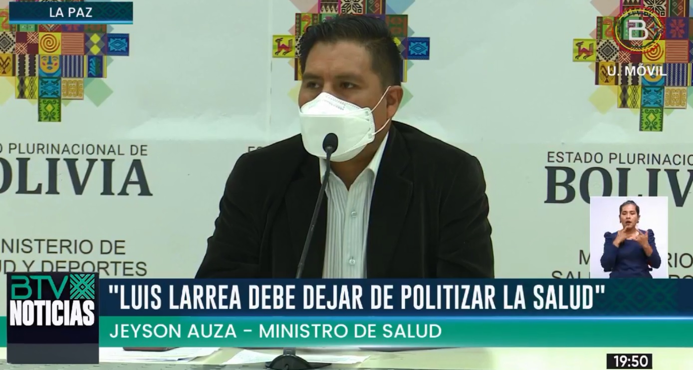 Auza denuncia que frente a una quinta ola de COVID-19 malos dirigentes de médicos pretenden politizar la salud (amplia)