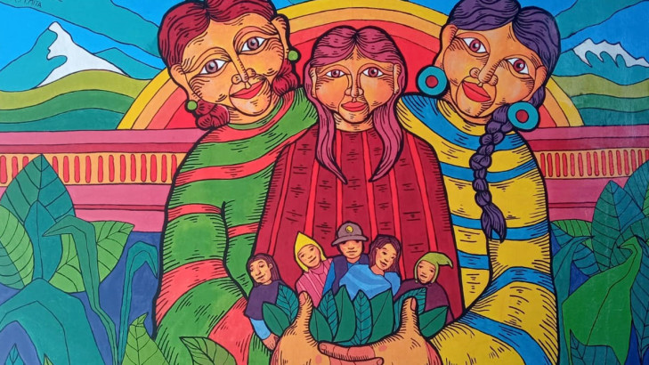 El Alto: colectivo “Trono” gana concurso de murales por los 40 años de la democracia boliviana