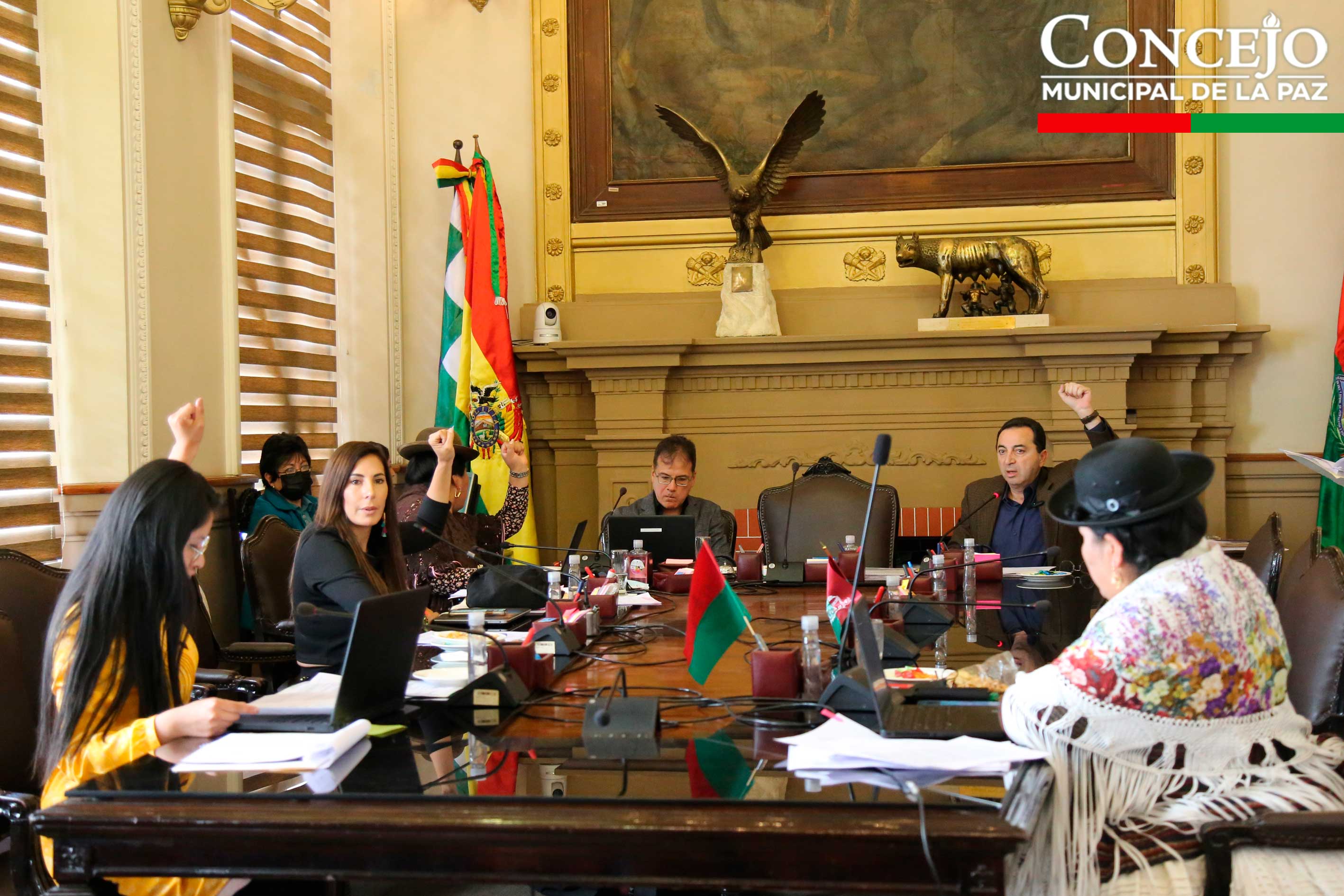 Concejales de Arias abandonan sesión y Concejo de La Paz promulga las leyes de Fiscalización y de Concesiones