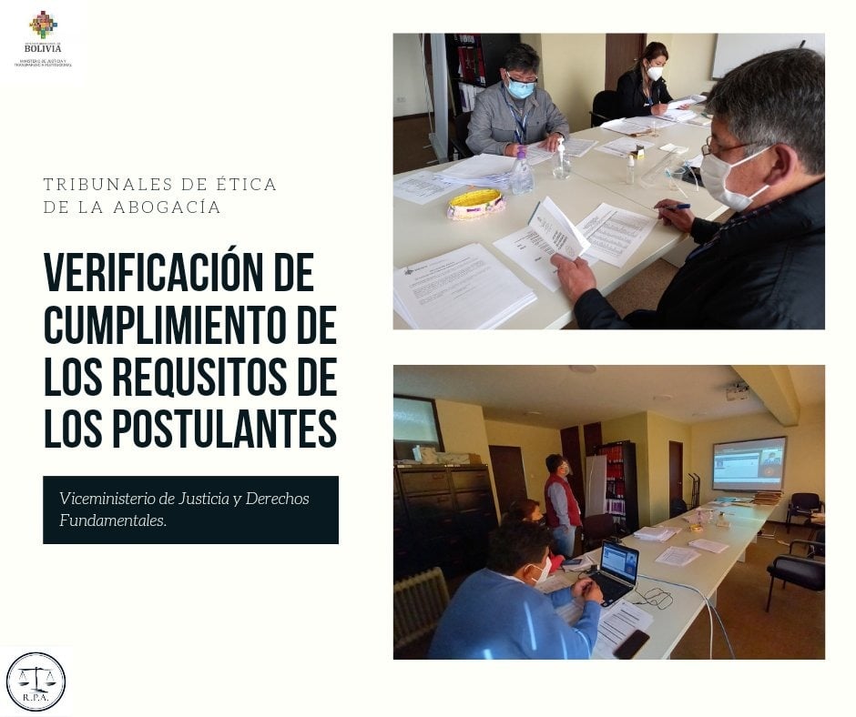 Tribunales de ética de la abogacía: 115 de 120 postulantes pasan primera fase de selección