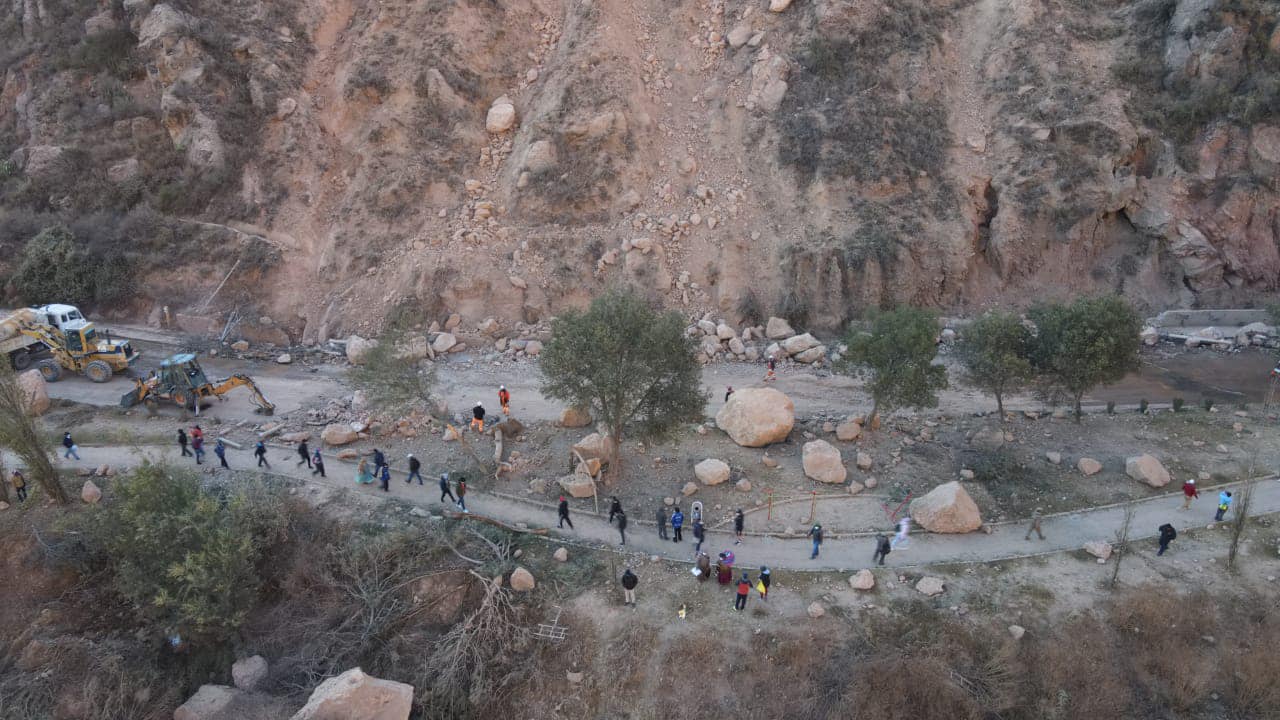Cortan el ingreso a Mallasa por deslizamiento activo de un talud