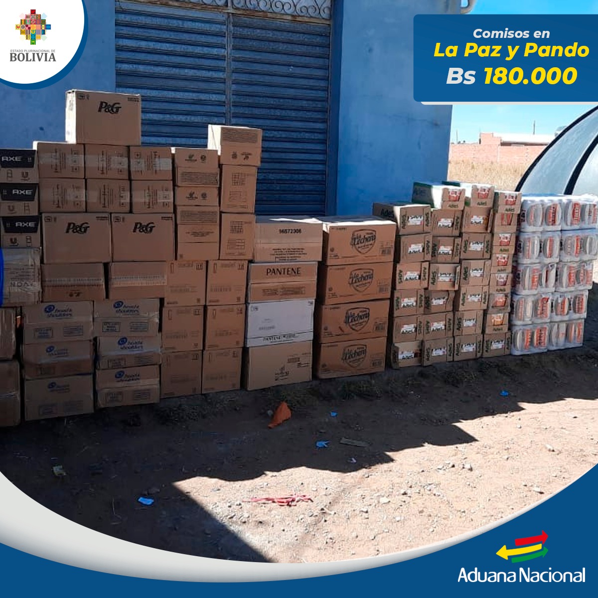 Aduana comisa productos de contrabando valuados en Bs 239.500