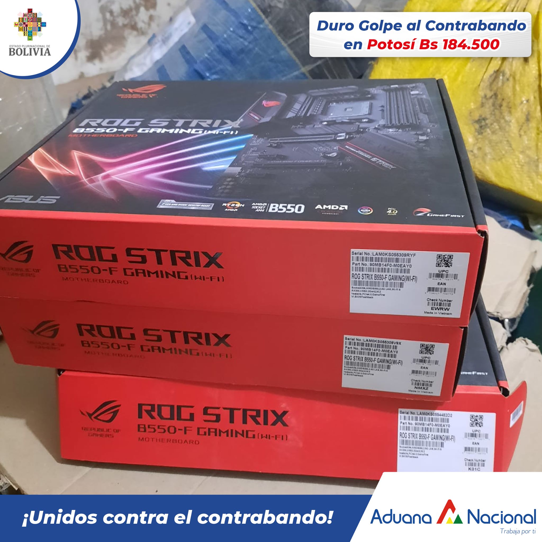 Comisan alimentos, bebidas alcohólicas y equipos electrónicos de contrabando en Potosí