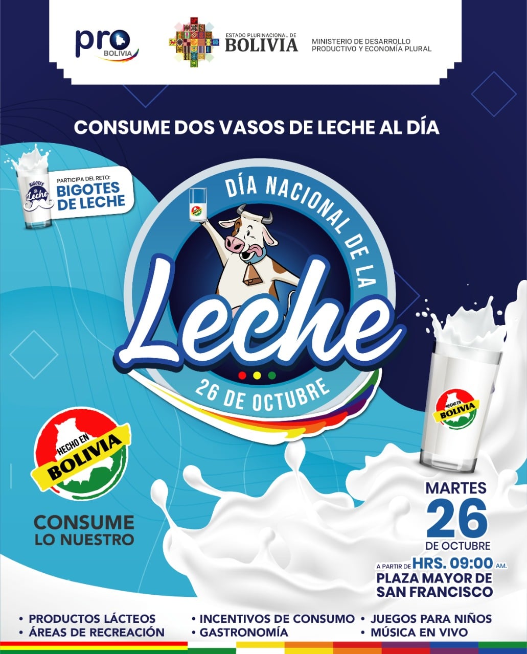Desarrollo Productivo organiza una feria por el Día Nacional de la Leche