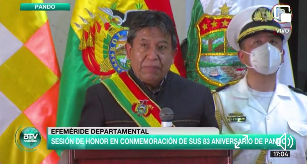 Presidente en ejercicio participa en la sesión de honor en conmemoración a los 83 años de fundación de Pando (adelanto)