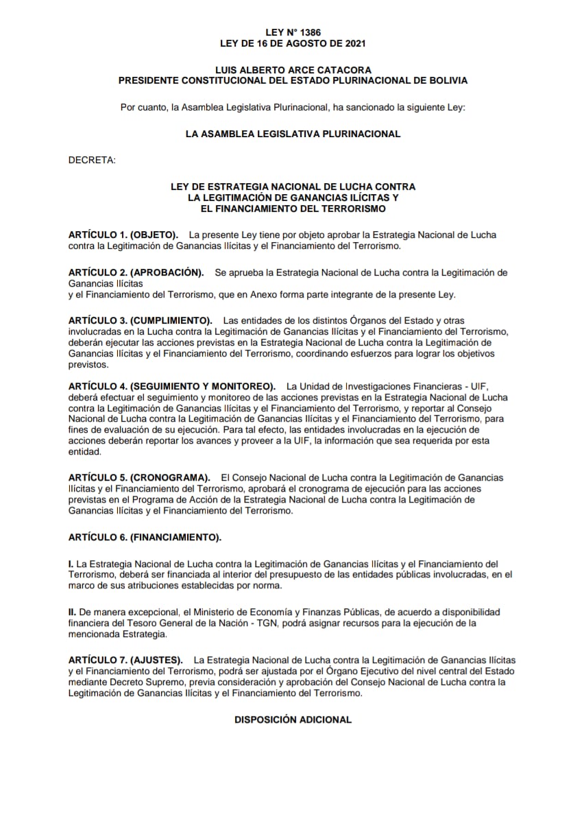 Ley 1386: 10 claves para entender la Estrategia Nacional de Lucha Contra la Legitimación de Ganancias Ilícitas