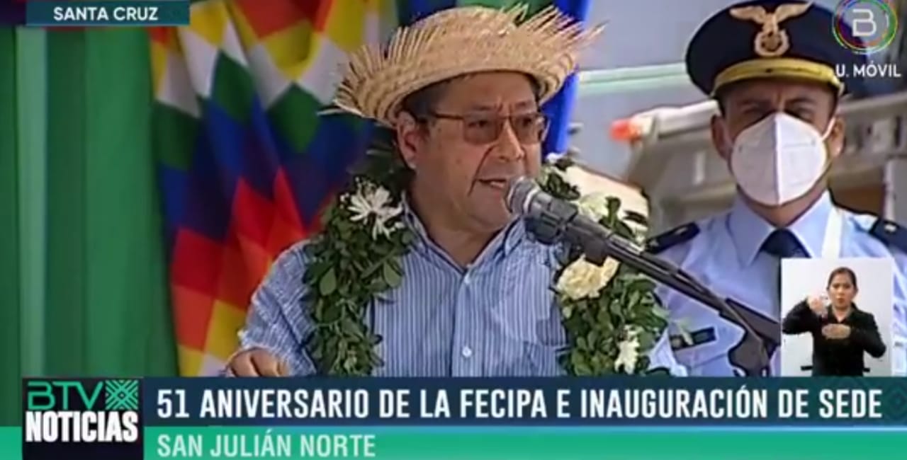 Arce y Choquehuanca inauguran sede de la Federación de Interculturales de San Julián (adelanto)