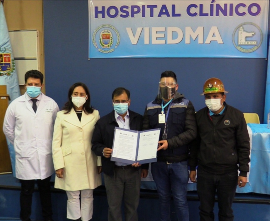 Gobierno transfiere planta generadora de oxígeno medicinal al Hospital Viedma de Cochabamba