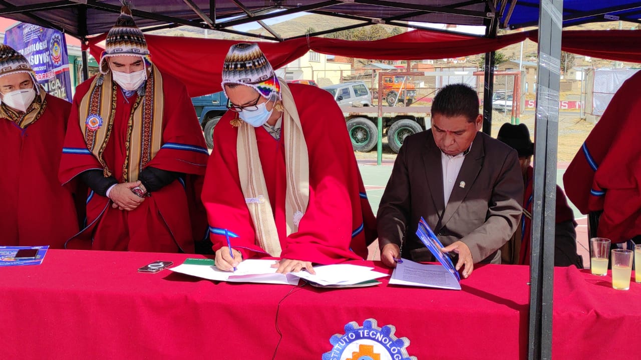 CAO y el Instituto Tecnológico “Jacha´a Omasuyos” de Achacachi firman acuerdo