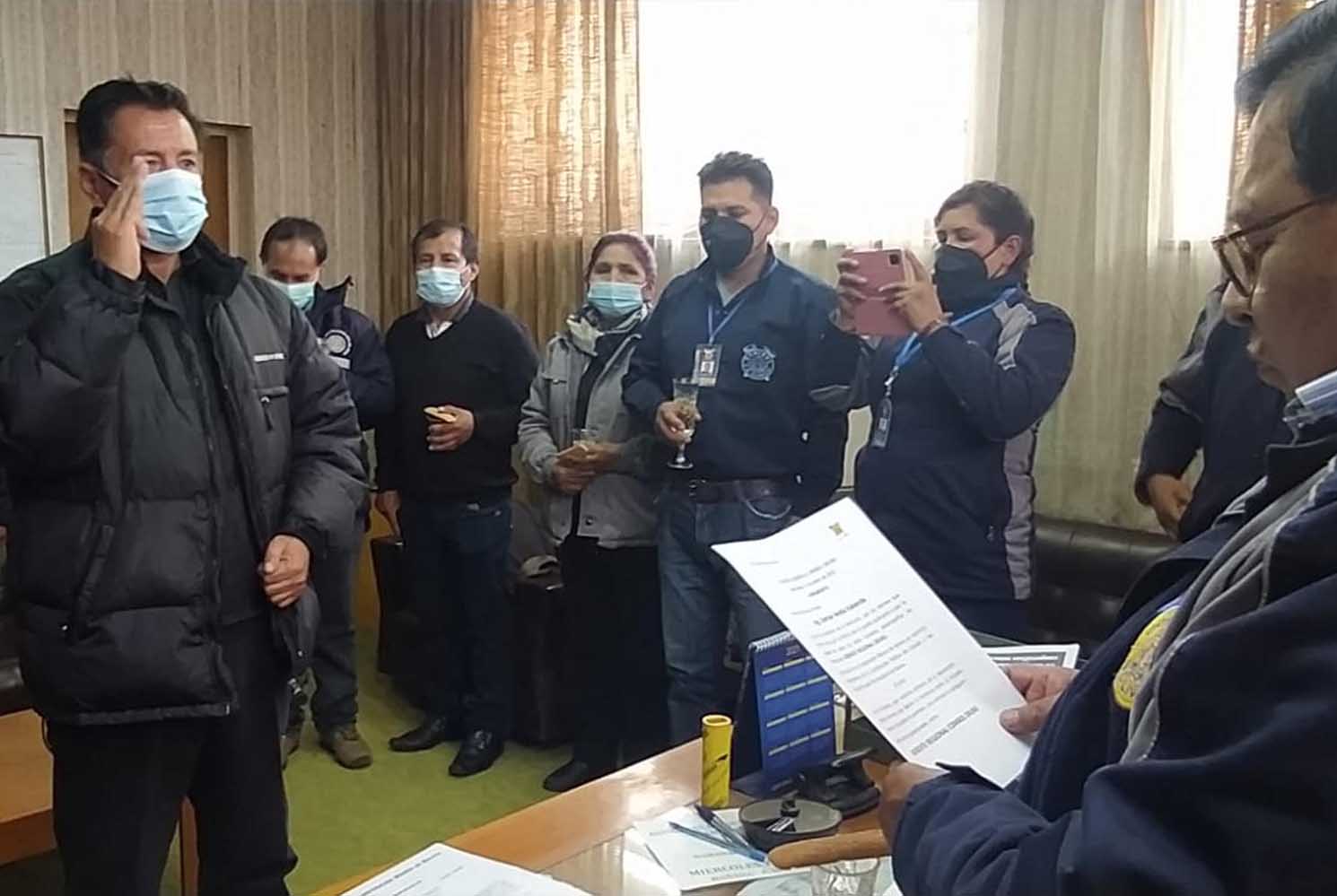 Posesionan a Zelmar Andia Valverde como Gerente Regional de la Comibol Oruro