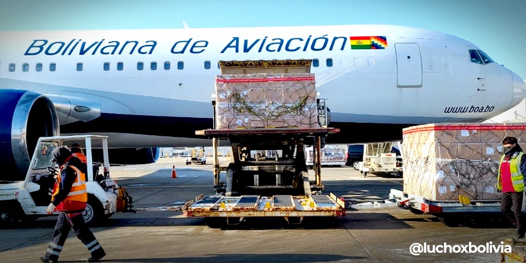 Llegan a Bolivia 500.000 pruebas antígeno nasal para detección del COVID-19