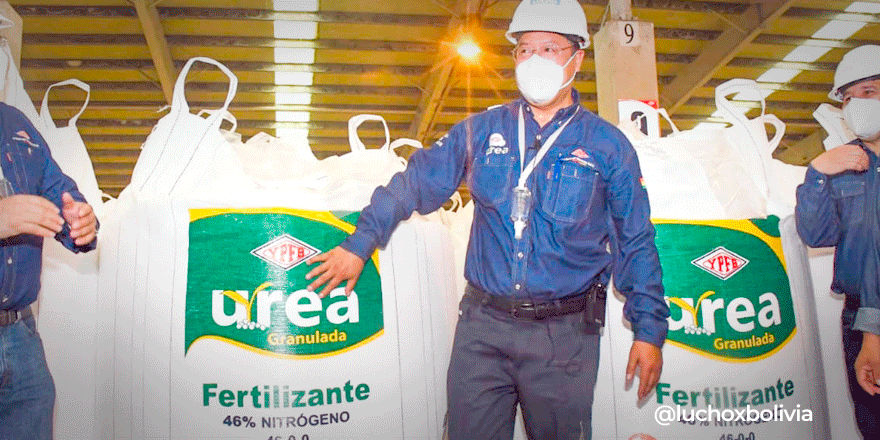 Presidente destaca la generación de $us 22 millones al mes por la comercialización de urea