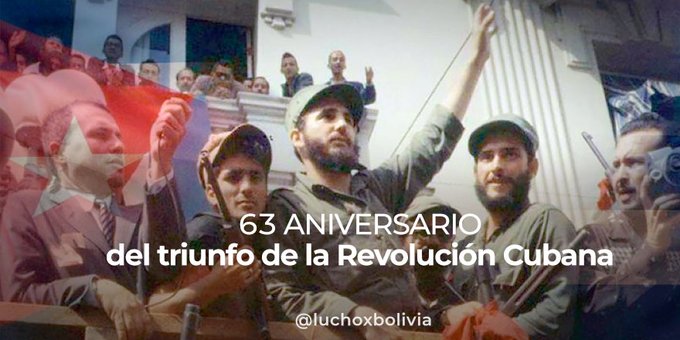 Arce y Choquehuanca destacan la resistencia y dignidad en el 63 aniversario del triunfo de la revolución cubana