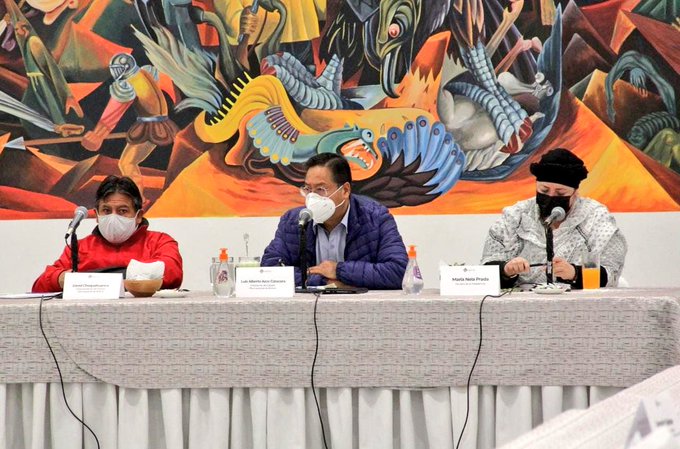 Presidente Arce sostiene reunión con representantes del Pacto de Unidad en la Casa Grande del Pueblo