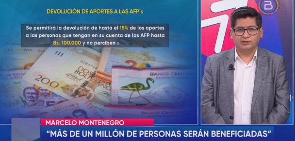 Ministro afirma que hay Bs 3.900 millones para 1,4 millones de posibles beneficiarios de devolución de aportes a AFP