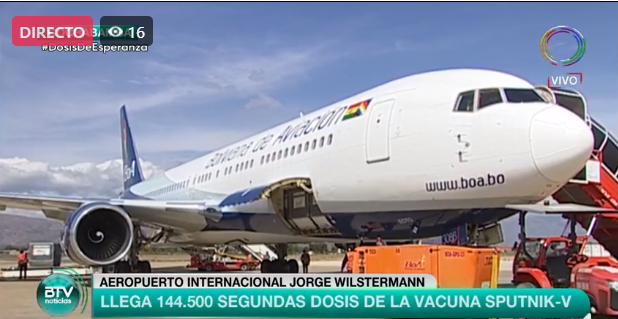 Llega al país un nuevo lote de 144.500 segundas dosis de la vacuna Sputnik V para combatir el COVID-19 (adelanto)