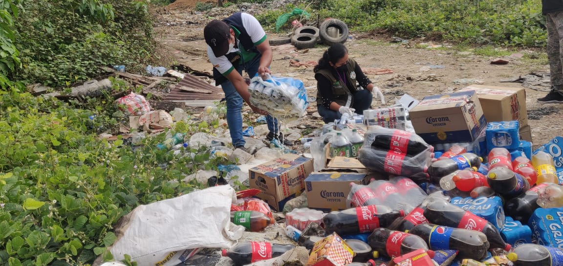 Senasag destruye más de 70 paquetes de cervezas de contrabando