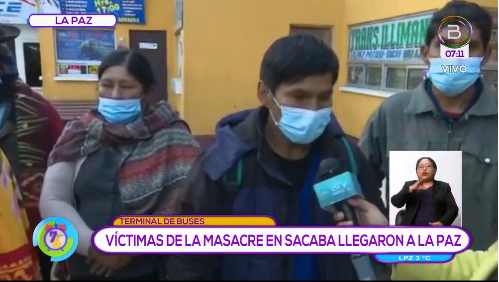 Víctimas de la masacre de Sacaba llegan a La Paz y anuncian medidas para impedir liberación de Áñez