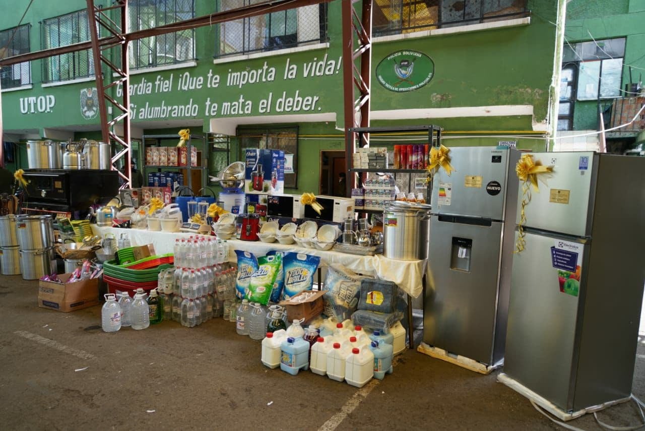 Ministerio de Gobierno entrega enseres y material de bioseguridad a la UTOP