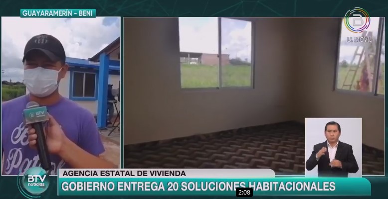 Gobierno entrega viviendas sociales para 20 familias del municipio de Guayaramerín de Beni