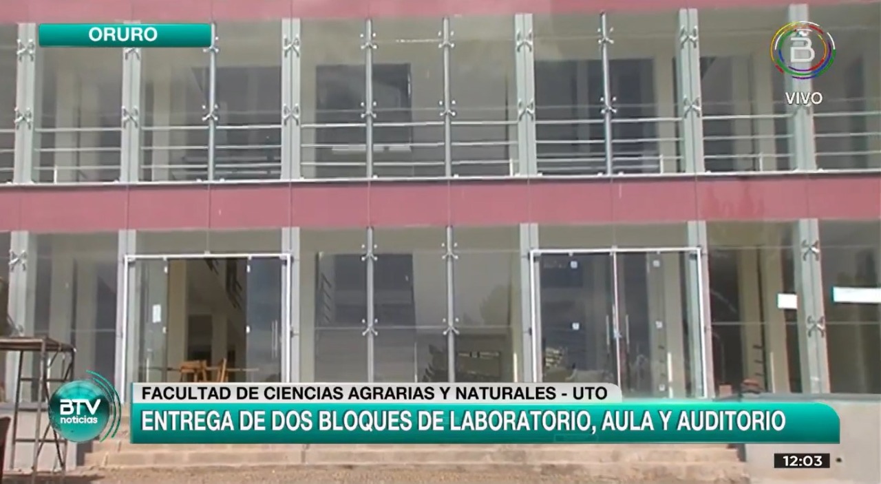 Presidente entrega bloques de aulas, laboratorios y auditorio para la Universidad Técnica de Oruro