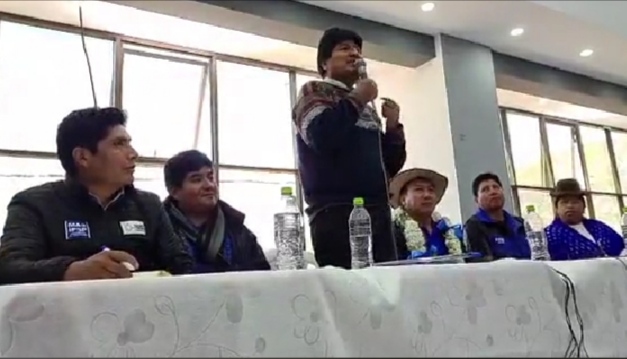 Evo Morales pide respaldo para que el MAS obtenga siete de las nueve gobernaciones en Bolivia