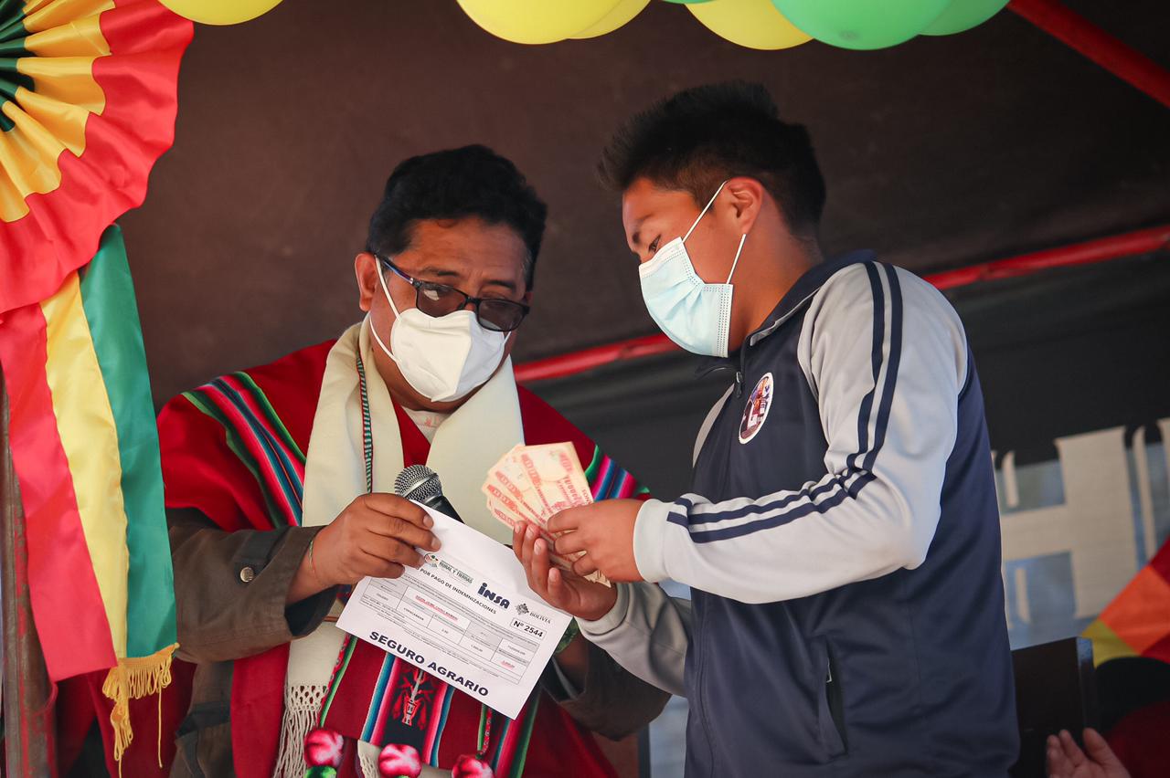 Gobierno inicia el pago del Seguro Agrario a productores del municipio de Toledo