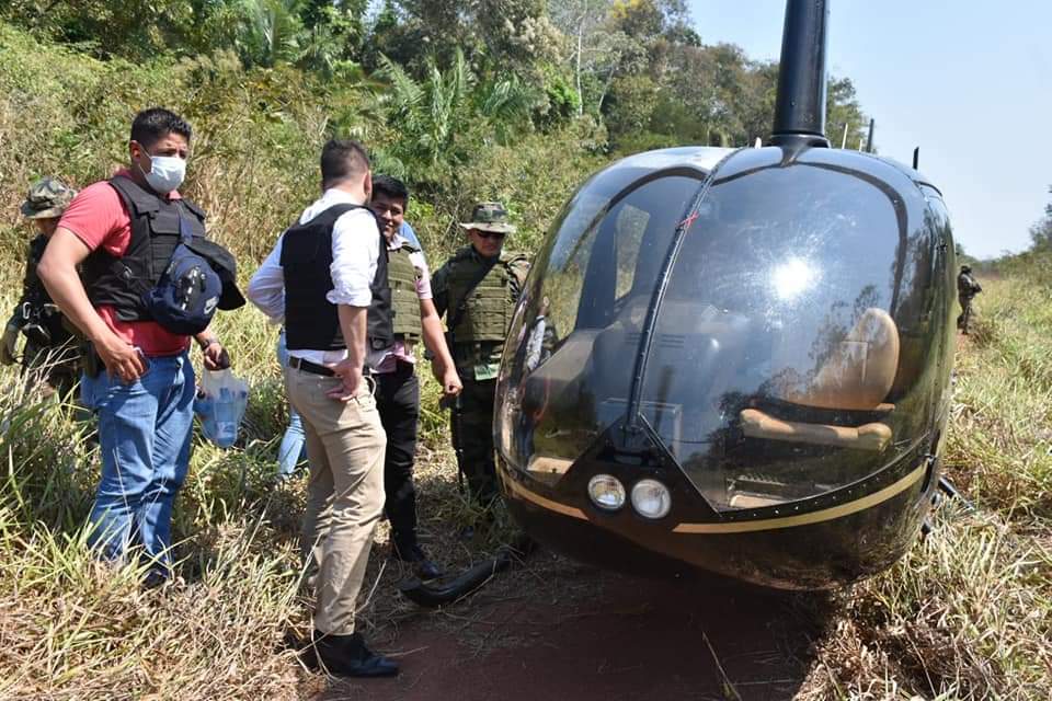 Operativos antidrogas logran incautar un helicóptero y destruir pistas clandestinas en Beni