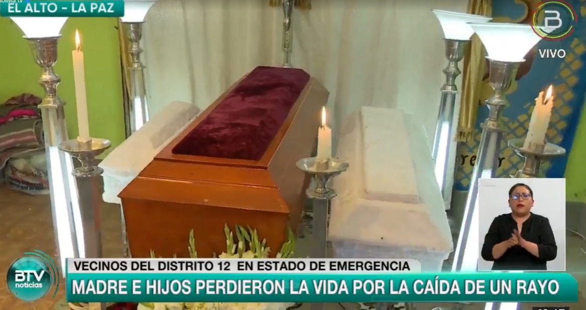 Tras la muerte de una mujer y sus dos hijos por el impacto de un rayo, vecinos de Alto Chijini se declaran en emergencia