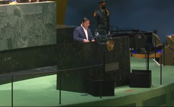 Presidente denuncia en la ONU el golpe de Estado, la vulneración de derechos del régimen de Áñez y las masacres de 2019 (adelanto)