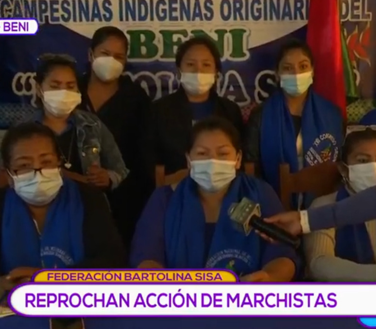 Beni: Bartolinas califican de “caprichosos” a marchistas indígenas por rechazar diálogo con viceministros