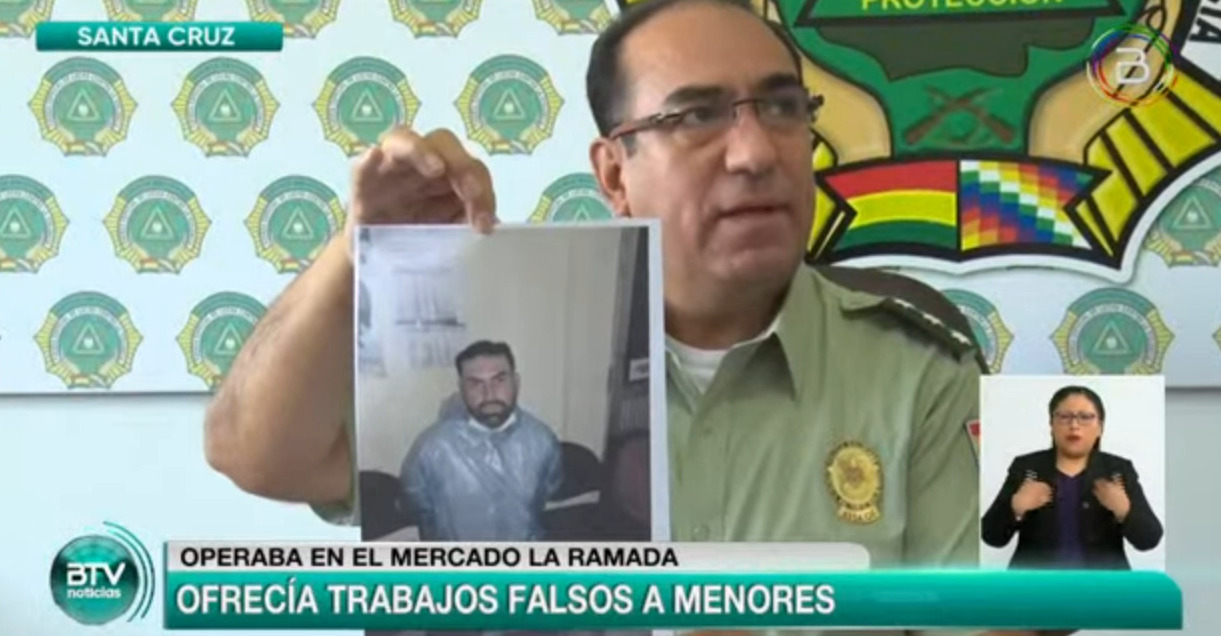 Santa Cruz: Justicia determina detención preventiva para sujeto que captaba menores para abusarlas