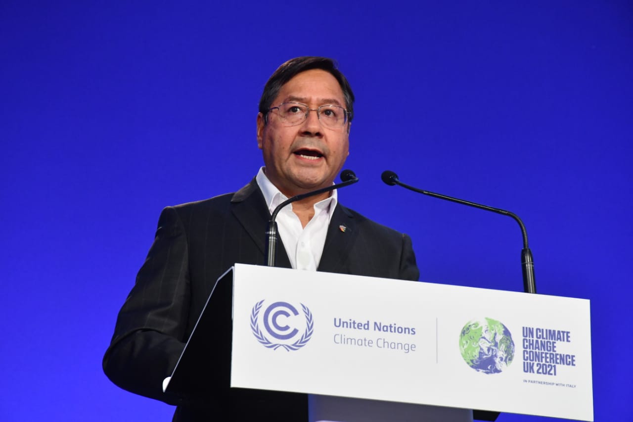 COP26: Presidente plantea el modelo del Vivir Bien como alternativa al capitalismo verde