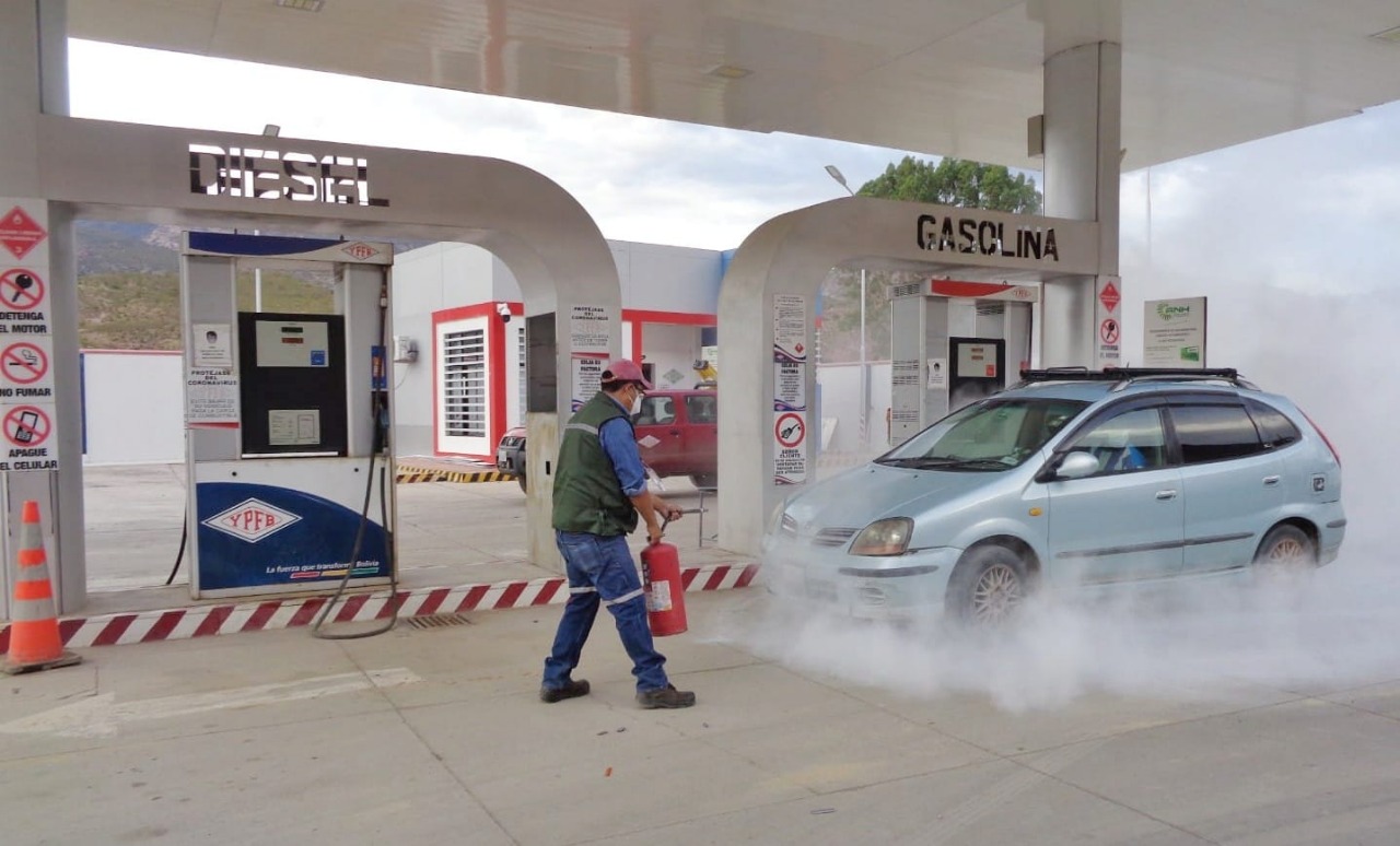 YPFB desarrolla simulacros de incendio en estaciones de servicio de Cochabamba