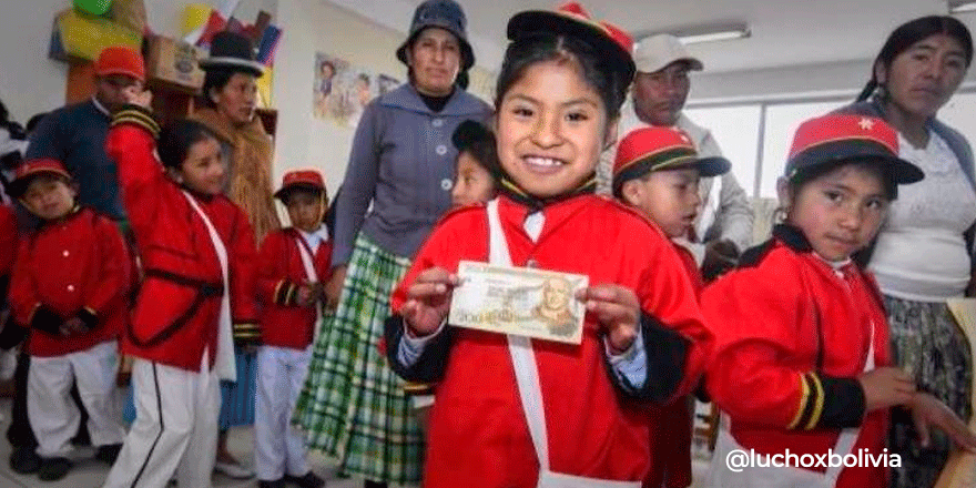 Gobierno destina Bs 486,1 millones para el pago del Bono Juancito Pinto a 2,3 millones de estudiantes