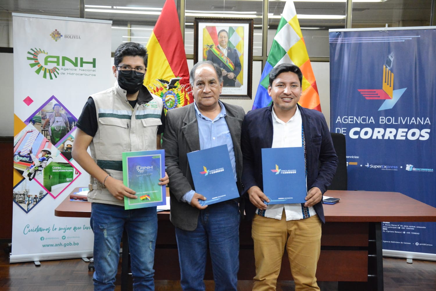 ANH y Agencia Boliviana de Correos suscriben convenio para fortalecer el servicio administrativo postal