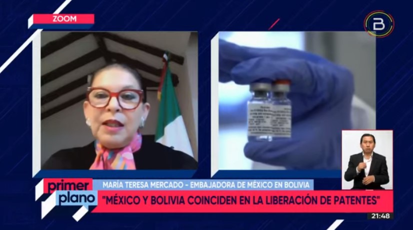 México se suma a la propuesta boliviana para la liberación de patentes de vacunas contra el COVID-19